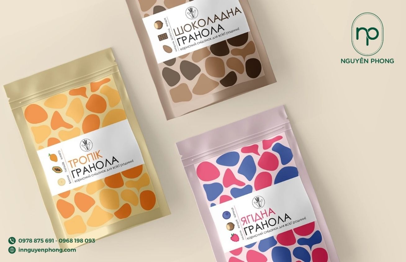 Mẫu logo ngũ cốc in trên tem nhãn